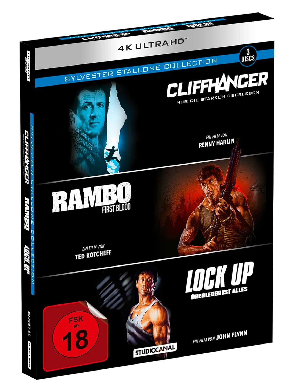 Sylvester Stallone Uncut Collection 4K UHD - Cliffhanger / Rambo / Lock Up