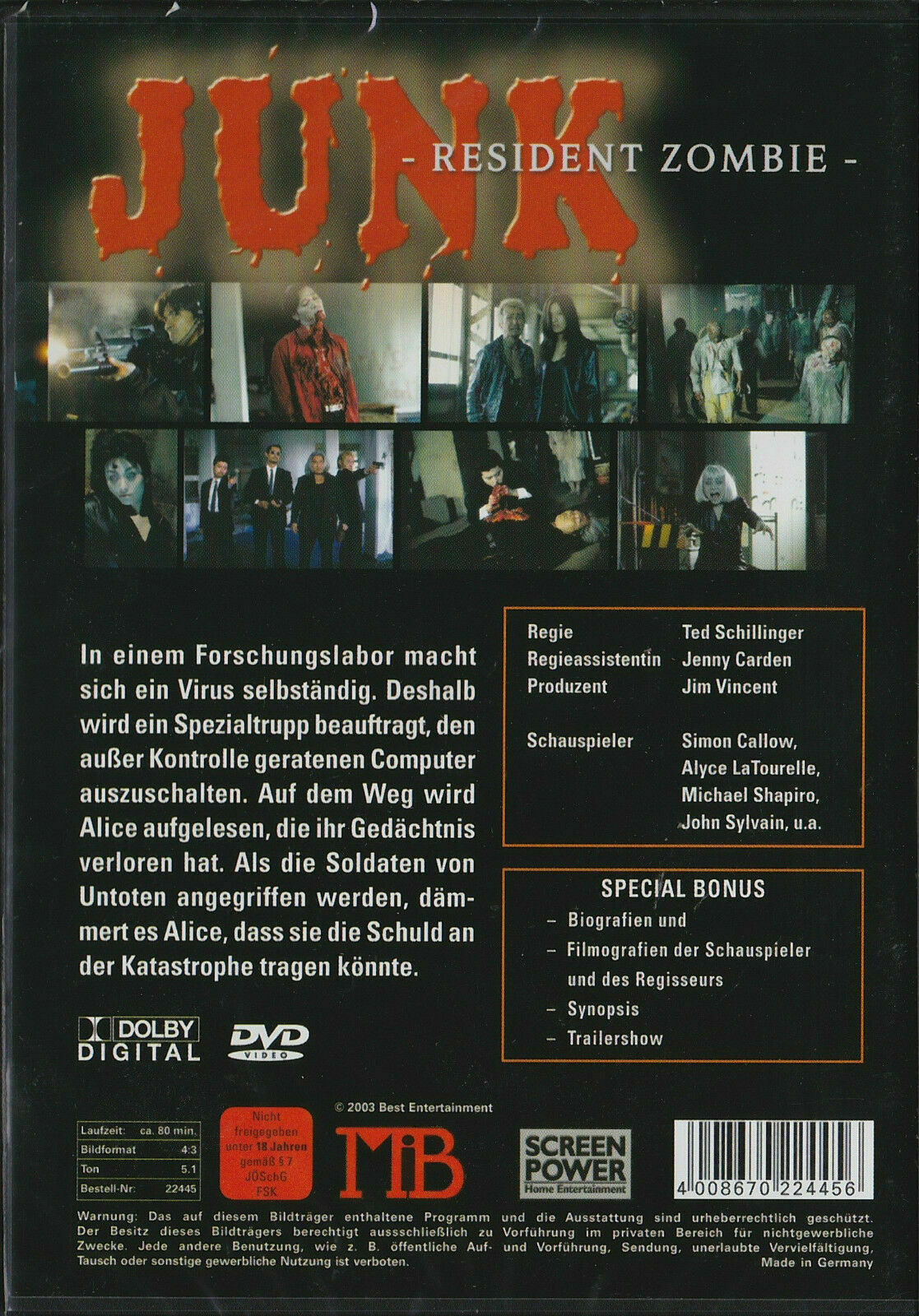 Junk - Resident Zombie - DVD