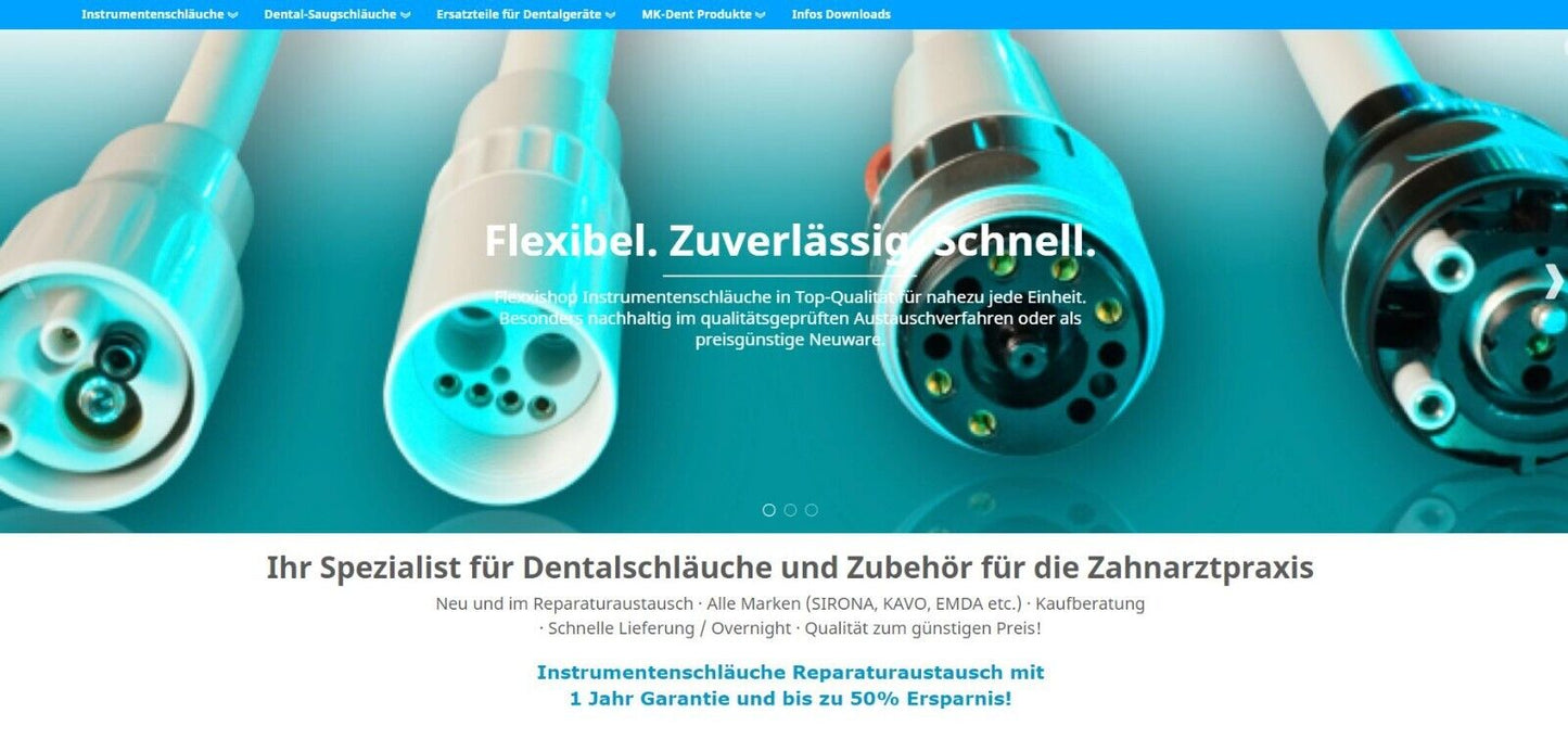 Reparaturen Instrumentenschläuche KAVO,SIRONA,ULTRADENT mit 6 Monate Garantie Festpreis 99 €